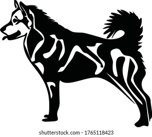 imagen vectorial de un perro en un fondo blanco