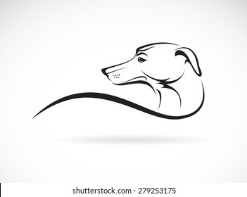 Vector image of an dog on white background