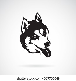 Vector image of a dog siberian husky on white background