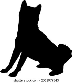 Vector image of a dog silhouette