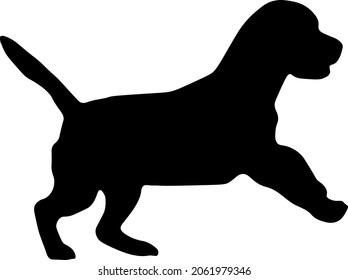 Imagen vectorial de una silueta de perro