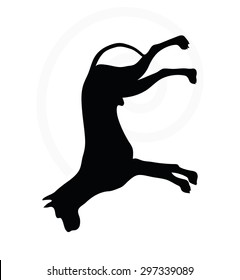 Vector Image - dog silhouette in asleep pose isolated on white background 