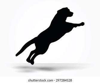Vector Image - dog silhouette in default pose isolated on white background 