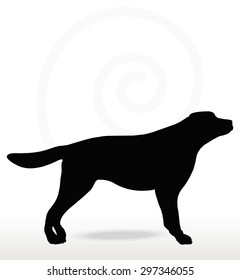 Vector Image - dog silhouette isolated on white background 