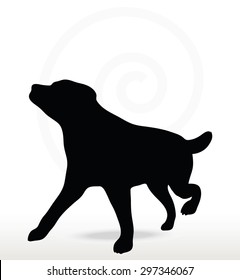 Vector Image - dog silhouette isolated on white background 