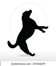 Vector Image - dog silhouette isolated on white background 