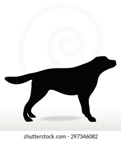 Vector Image - dog silhouette isolated on white background 