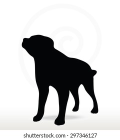 Vector Image - dog silhouette isolated on white background 
