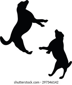 Vector Image - dog silhouette isolated on white background 