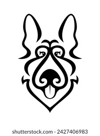 Vector image of a dog. Stylized dog face.