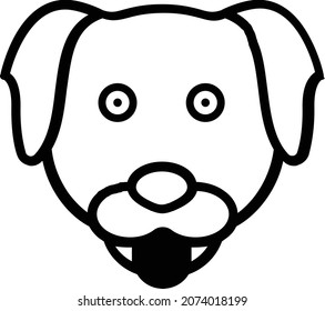 vector image of a dog's head on a white background. used for logo design elements 