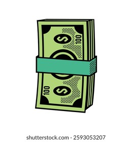 Vector image of a dollar bill.
2d flat vector format.
for design elements, made with illustration software