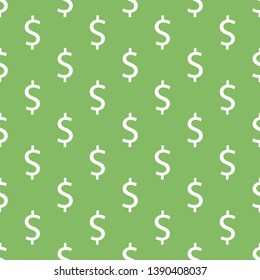 vector image of a dollar sign on a green background. Vector dollar symbol pattern
