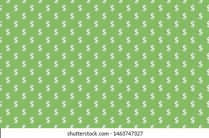 vector image of a dollar sign on a green background. Vector dollar symbol pattern