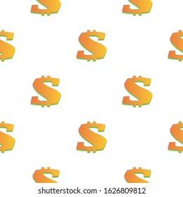 vector image of a dollar sign on a white  background. Vector dollar symbol pattern