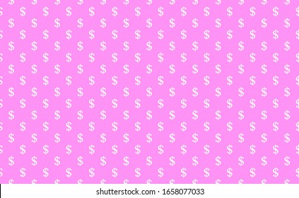 vector image of a dollar sign on a pink background. Vector dollar symbol pattern