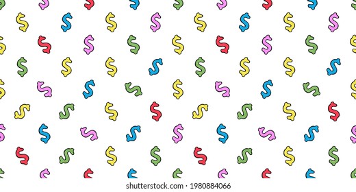 vector image of a dollar sign on a white background. Vector dollar symbol pattern