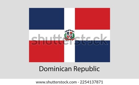 Vector Image Of  Dominican Republic Flag