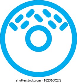 vector image of donut icon for website or menu