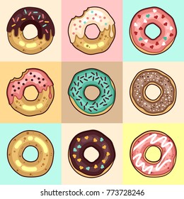 Vector image donuts file format .eps10