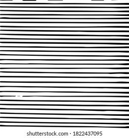 Vector image of doodle pattern with frequent horizontal lines on transparent background