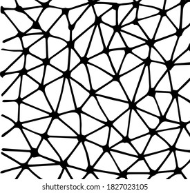Vector image of doodle spider web pattern on transparent background
