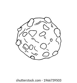 imagen vectorial de galletitas de estilo doodle con gotas de chocolate 