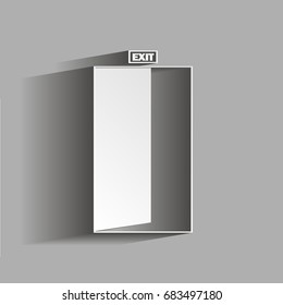 Vector image of a door with an inscription exit.