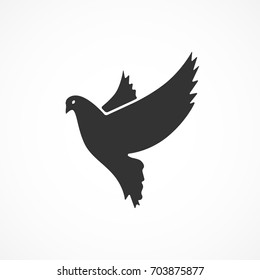 Vector image of a dove icon.