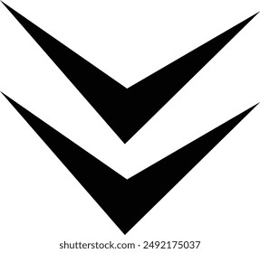 vector image of a downward arrow, The image represents the concept of downwards concepts in a commercial context. Used in various webs ,templates, mobile etc. Isolated on transparent background.