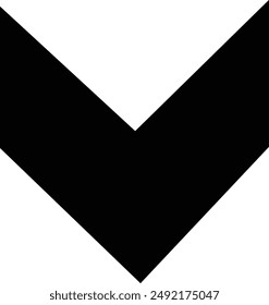 vector image of a downward arrow, The image represents the concept of downwards concepts in a commercial context. Used in various webs ,templates, mobile etc. Isolated on transparent background.