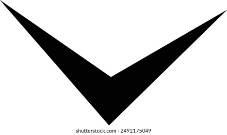 vector image of a downward arrow, The image represents the concept of downwards concepts in a commercial context. Used in various webs ,templates, mobile etc. Isolated on transparent background.