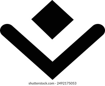 vector image of a downward arrow, The image represents the concept of downwards concepts in a commercial context. Used in various webs ,templates, mobile etc. Isolated on transparent background.