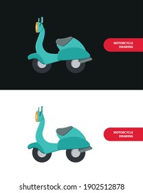 Vector image. Drawing of a nice motorcycle.
