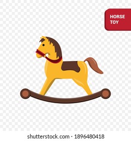 Vector image. Drawing of a toy of a rocking horse.