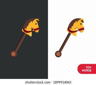 Vector image. Drawing of a toy of a rocking horse.