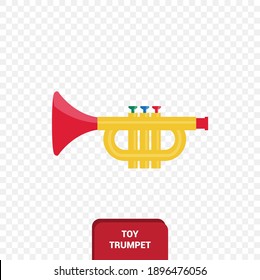 Vector image. Drawing of a toy trumpet.