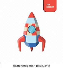 Vector image. Drawings of a rocket. Funny image of a rocket.