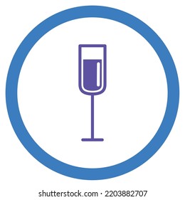 vector image. drink icons with white background and blue rounded border.