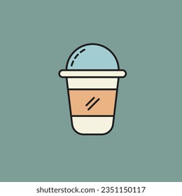 Vector image of a drink in a paper cup