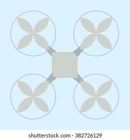Vector image of a drone in pastel colours