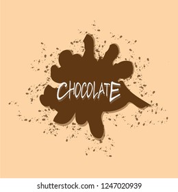 Vector image of a drop of chocolate