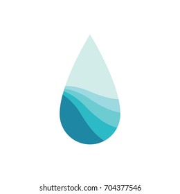 Vector image. A drop of water is multi-color.
