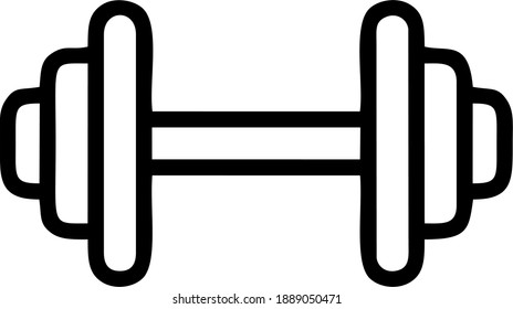 Vector image of a dumbbell