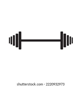 Vector image of a dumbbell, barbell, sports equipment. Icon for applications, web design, posters.