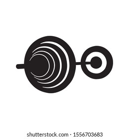 Vector image of dumbbells and sports equipment
