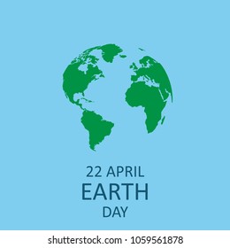 Vector image of earth day,April 22.