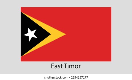 Vector Image Of East Timor Flag