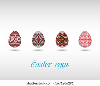 vector image of easter eggs - Shutterstock ID 1671286291