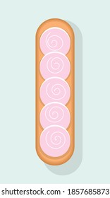 vector image of eclair, eclair icon for menu or online store